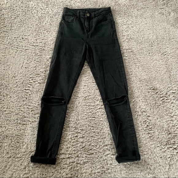 TOPSHOP Jamie Ripped High-Waist Crop Skinny Jeans - Picture 1 of 10
